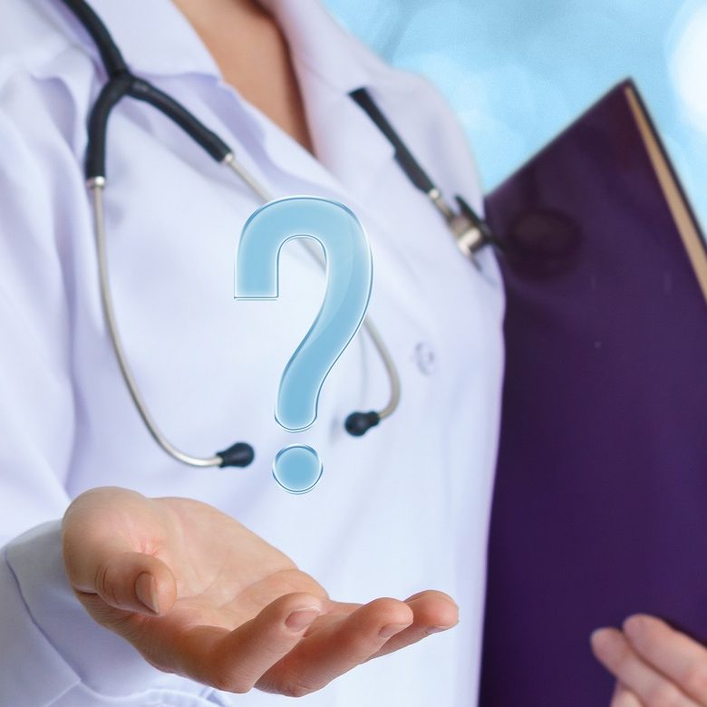 Doctor answers questions.